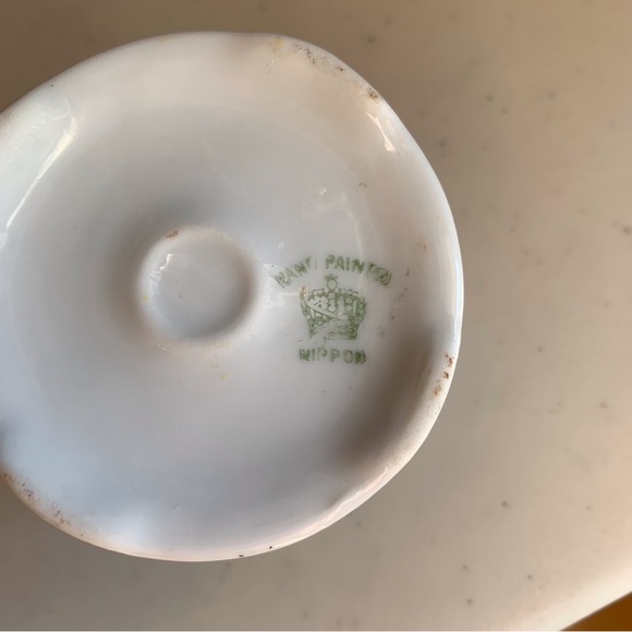 Antique Nippon Hand Painted Dresser Set Hat Pin Holder & Hair Pin Holder - Picture 8 of 14